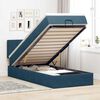 vidaXL Ottoman bed met matras en LED's 90x200cm fluweel donkerblauw