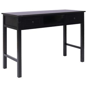 vidaXL Schrijftafel 110x45x76 cm hout zwart