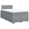 vidaXL Boxspring met matras stof lichtgrijs 120x190 cm