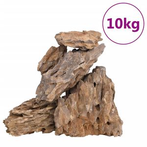 vidaXL Drakenstenen gemende kleur 10 kg 10-30 cm
