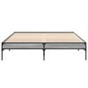 vidaXL Bedframe bewerkt hout metaal grijs sonoma eiken 160x200 cm