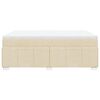 vidaXL Boxspring met matras stof cr&egrave;mekleurig 160x200 cm
