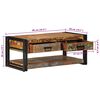vidaXL Salontafel 90x50x38 cm massief gerecycled hout meerkleurig