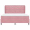 vidaXL Boxspringbed met matras Roze 200 x 180 cm Polyester