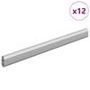 vidaXL Kaststaaf 12 pcs Zilver 316 x 15 x 29 mm Aluminium Legering