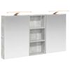 vidaXL Badkamerkastenset 3 st Betongrijs 110 x 10,5 x 60,5 cm
