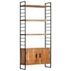 vidaXL Boekenkast met 4 schappen 80x30x180 cm massief acaciahout