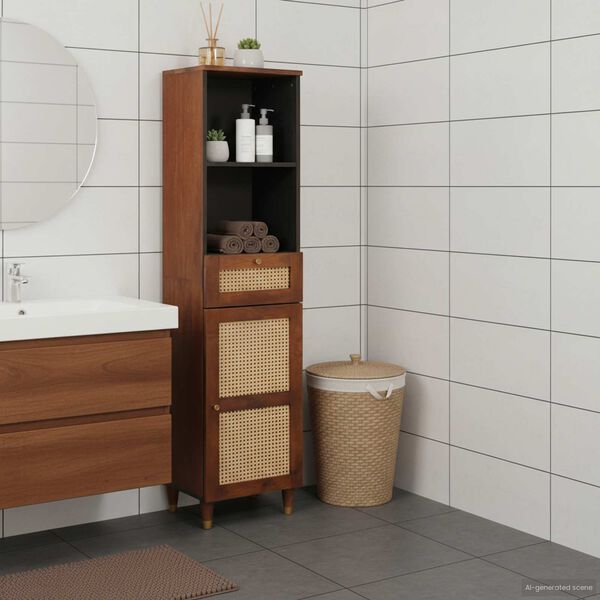 vidaXL Dressoir met lade met plank met opslag Bruin 38 x 33.5 x 160 cm