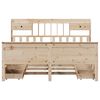 vidaXL Bed met boekenkast zonder matras massief grenenhout 180x200 cm