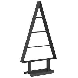 vidaXL Metalen kerstboom met standaard Zwart 60 cm Staal