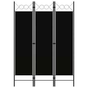 vidaXL Kamerscherm met 3 panelen 120x180 cm zwart