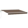 vidaXL Uitschuifbare luifel Taupe 400 &times; 350 cm Stof en Aluminium
