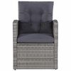 vidaXL 6-delige Loungeset met kussens poly rattan grijs