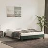 vidaXL Bedframe zonder matras 140x200 cm fluweel donkergroen