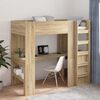 vidaXL Loft Bedframe met Bureau met opslag Sonoma Eiken 98.5 x 200 cm