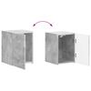 vidaXL Tv-meubelset Wandgemonteerd 4 pcs Beton Grijs Bewerkt hout