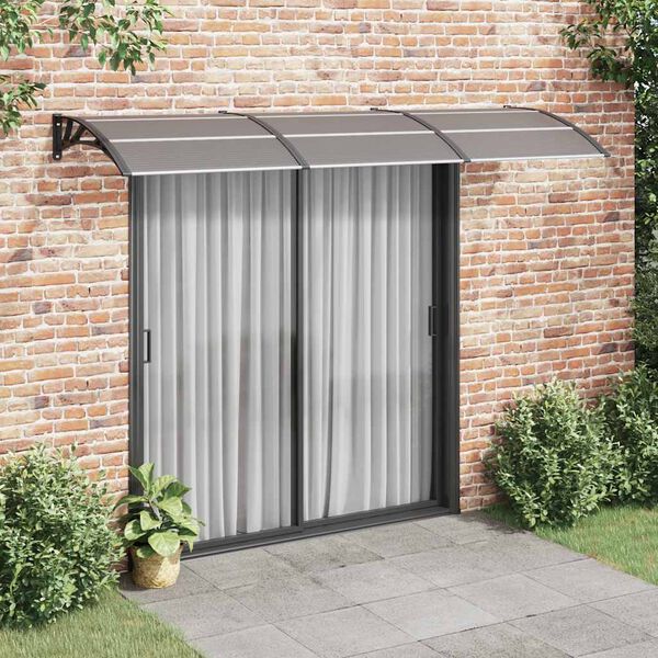 vidaXL Deurluifel 300x75 cm polycarbonaat zwart