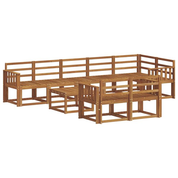 vidaXL Buiten bankenset 9 pcs Naturel Massief Acaciahout