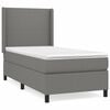 vidaXL Boxspring met matras stof donkergrijs 80x200 cm