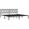 vidaXL Bedframe met hoofdbord metaal zwart 193x203 cm