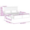 vidaXL Opslag bed met hoofdeinde Wit 160 x 200 cm Bewerkt hout