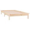 vidaXL Bedframe LED massief hout 90x190 cm