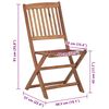 vidaXL Tuinstoelen 8 st inklapbaar met kussens massief acaciahout