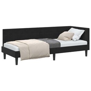 vidaXL Hoekbedframe Zwart 80 x 200 cm Fluweel