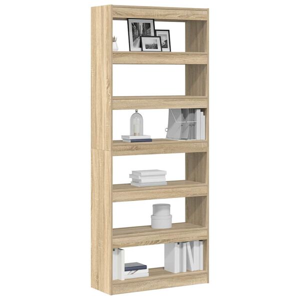 vidaXL Boekenkast met plank Sonoma Eiken 80 x 30 x 198 cm Bewerkt hout