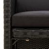 vidaXL Tuinstoelen 2 st met kussens poly rattan zwart