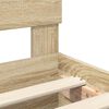 vidaXL Bedframe met hoofdeinde Sonoma Eiken 90 x 190 cm Bewerkt hout