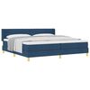 vidaXL Boxspringbed met matras met hoofdeinde Blauw 200 x 200 cm Stof