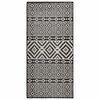 vidaXL Buitenkleed met patroon platgeweven 80x150 cm zwart