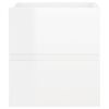 vidaXL Wastafelkast met ingebouwde wastafel spaanplaat hoogglans wit