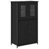 vidaXL Highboard Zwart Eiken 62 x 32 x 106,5 cm Bewerkt hout