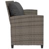 vidaXL Tuinbank 5-zits met kussens poly rattan grijs