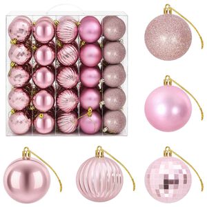 vidaXL Kerstballen set 75 st Roze 6 cm Polystyreen