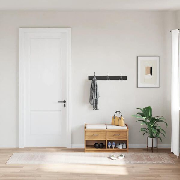 vidaXL Vloerkleed wasbaar 80x300 cm beige