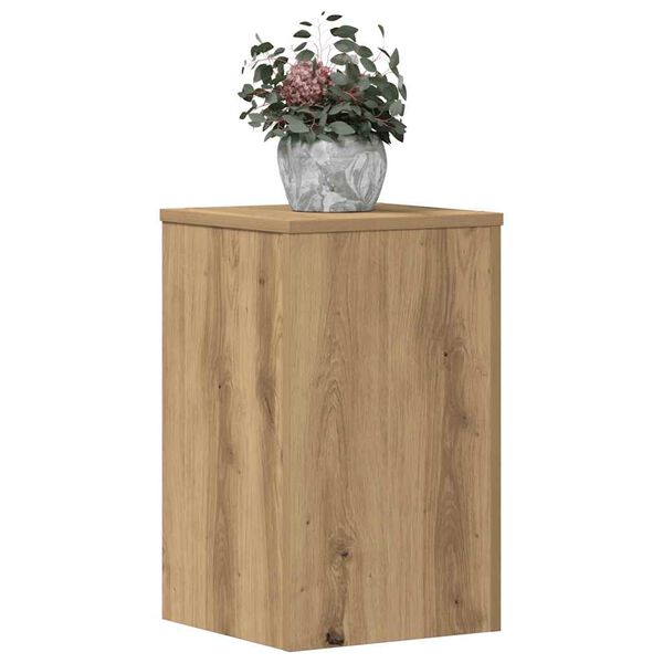 vidaXL Plantenstandaards 2 st 30x30x50 cm hout artisanaal eiken