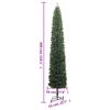 vidaXL Kunstkerstboom smal met standaard 300 cm PVC