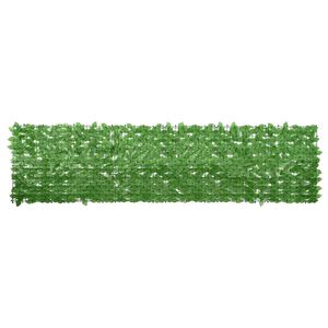 vidaXL Balkonscherm met groene bladeren 300x75 cm