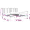 vidaXL Bedframe met hoofdbord massief hout 200x200 cm