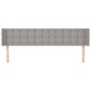 vidaXL Hoofdbord met randen 183x16x78/88 cm stof lichtgrijs