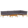 vidaXL 5 Stuk Garden Pallet Sofa Units Massief Acaciahout Naturel