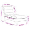 vidaXL Chaise longue met kussens stof lichtgrijs