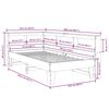vidaXL Bed met boekenkast zonder matras massief grenenhout 75x190 cm