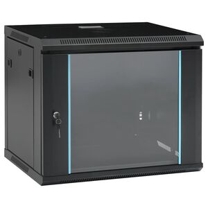 vidaXL Netwerkkast voor aan de muur 9U 19" IP20 600x450x510 mm