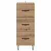 vidaXL Dressoir artisanaal eikenkleurig 34 x 34.5 x 90 cm Bewerkt hout