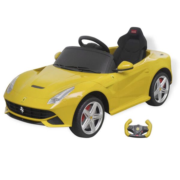 vidaXL Loopauto Ferrari F12 geel 6 V met afstandsbediening
