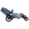 vidaXL Kinderwagen 3-in-1 aluminium marineblauw